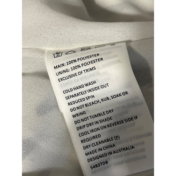 BARDOT Black White Ruched Zebra Print Long Sleeve Flared Hem|Party Dress  US 6 - Picture 9 of 14